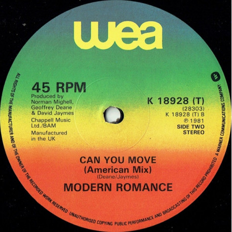Modern Romance - Can You Move (American Mix) / Queen Of The Rapping Scene