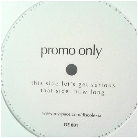 Jermaine Jackson - Lets Get Serious (Discolexic Edit) / Ace - How Long (Discolexic Edit)