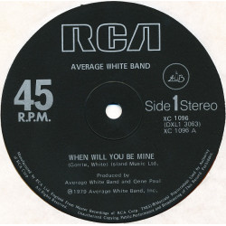 Average White Band - When Will You Be Mine (Remix) / Ace Of Hearts (Clear Vinyl)
