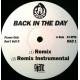 Ahmad - Back In The Day (LP Mix / Jeep Mix / Remix / Remix Instrumental) Vinyl Promo