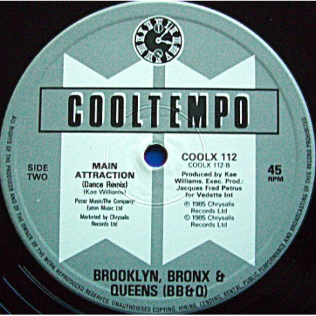 Brooklyn Bronx & Queens (BB&Q Band) - Main Attraction (Dance Remix) / Minutes Away (Extended Version)