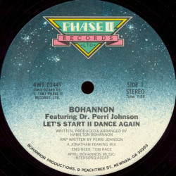 Bohannon - Lets Start The Dance (Jonathan Fearing Remix) / Lets Start II Dance Again (Jonathan Fearing Mix)