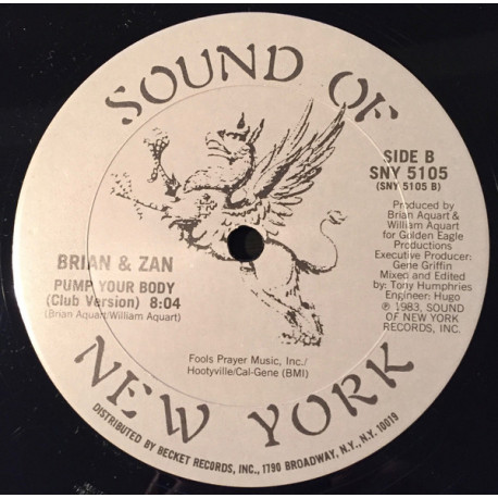 Brian & Zan - Pump Your Body (Original Mix / Club Mix) Mixed By Tony Humphries