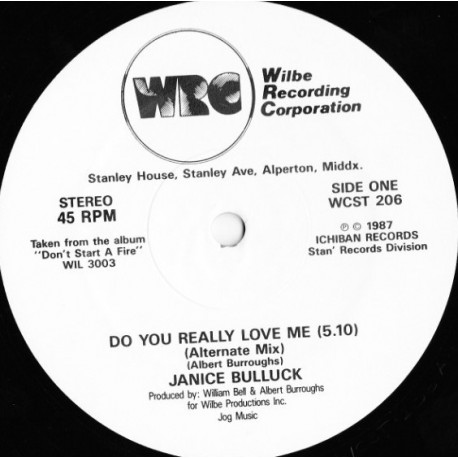 Janice Bullock - Do You Really Love Me (LP Mix / Alternate Mix / Quiet Storm Mix)