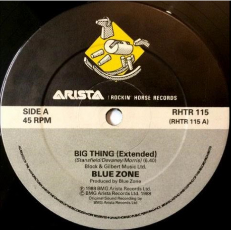 Blue Zone (Lisa Stansfield) - Big Thing (Extended Version / Club Dub) / Thinking About His Baby