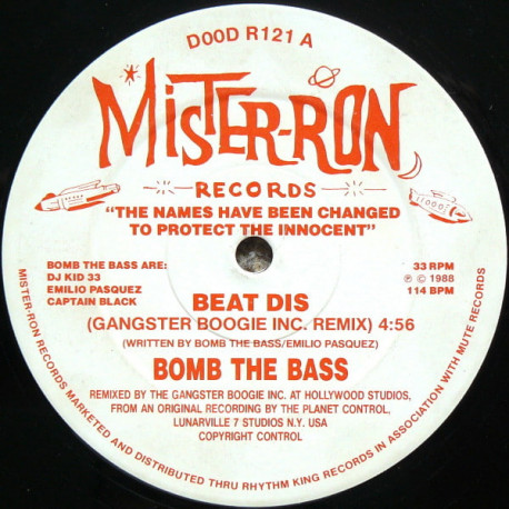 Bomb The Bass - Beat Dis (Gangster Boogie Inc Remix / Edit / Dub)
