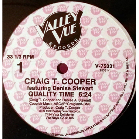 Craig T Cooper - Quality Time (Extended) / Kimi Walk