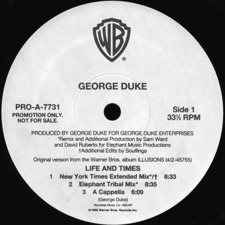 George Duke - Life And Times (LP Version / New York Times Mix / Elephant Tribal Mix / After Hours / Urban Mix / Acappella)