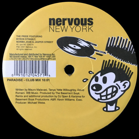 Pride Featuring Byron Stingily, Norma Jean & Jasper Street - Paradise (Club Mix / Dub / Deepah Vocal Mix)