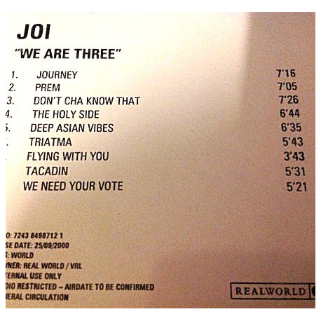 (CD) Joi - We are three (9 Track CD Promo)