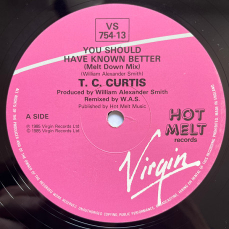 T C Curtis - You should have known better (Melt Down mix / Melt Down Dub) 12" Vinyl Record