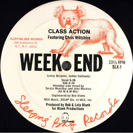 Class Action Featuring Chris Wiltshire - Weekend (Larry Levan Vocal Mix / M&M Vocal / M&M Dub / Acappella)