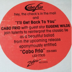 Cabo Frio - Ill Get Back To You (Long Version / Short Version) Vinyl Promo