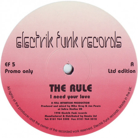 The Rule - Wired Up / I Need Your Love (Michael Gray Production)