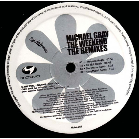 Michael Gray - The Weekend (J Reverse Remix / De Nuit Remix / Starchaser Remix / LadyMiami Remix)