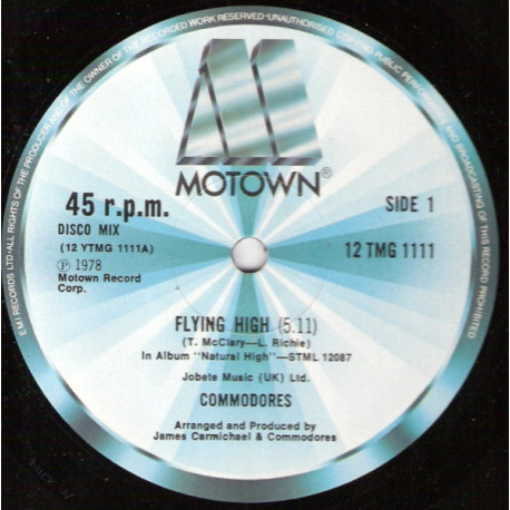 Commodores - Flying high (Disco mix) / Funky situation (12" Vinyl Record)