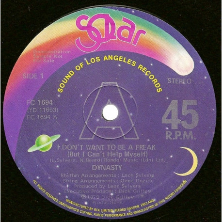 Dynasty - I Dont Want To Be A Freak / Your Piece Of The Rock
