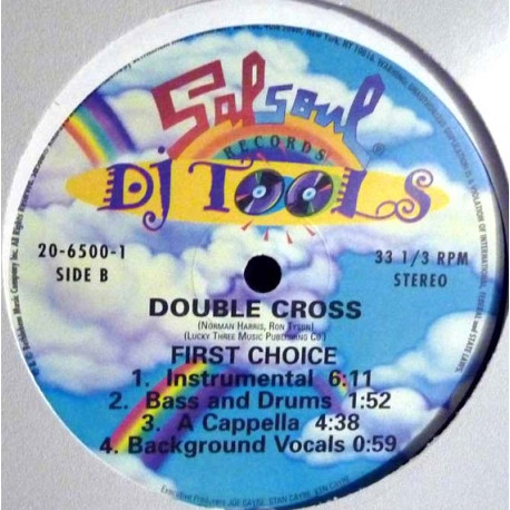 First Choice - Double Cross (DJ Tools) Original Mix / Acappella / Instrumental / Rhythm Track / Bass & Drums / Strings & Horns