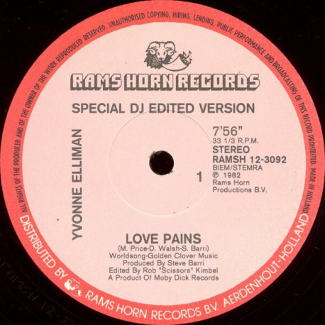 Yvonne Elliman - Love Pains (Extended Version / Special DJ Edit)