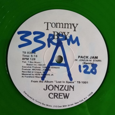 Jonzun Crew - Pac Jam (Original Remix) / Electro Boogie Encounter (Green Vinyl)
