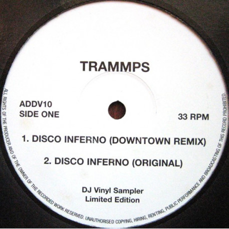 Trammps - Disco Inferno (Downtown Remix / Original Mix) / KC & The Sunshine Band - Give It Up (DJ Cut Up Mix / Original Mix)