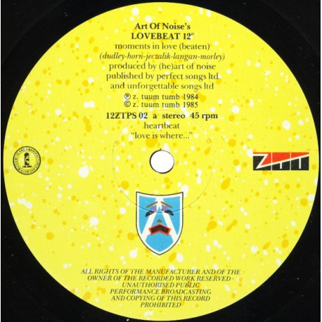 Art Of Noise - Moments In Love (Beaten / 7 Inch Mix) / Lovebeat / Beatbox (Diversion Ten)