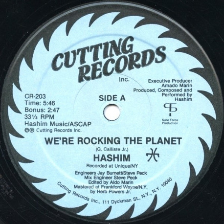 Hashim - Were Rocking The Planet (Long Mix / Shorter Mix / Bonus / Bonus) Original Blue Label