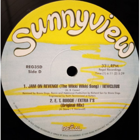 Extra Ts - E.T. Boogie (Original Mix / Juan Groove Mix / Tellurians Mix) / Newcleus - Jam On Revenge (Bronx Dogs Remix)