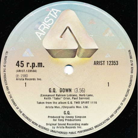 GQ - GQ Down  / Its Like That / Lies