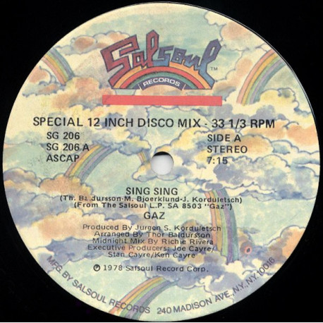 Gaz - Sing Sing (Long Version) / The Good The Bad And The Ugly