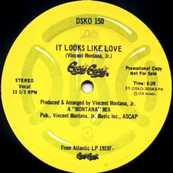 Goody Goody - It Looks Like Love (Vocal Mix) / Super Jock (Instrumental)  Vinyl Promo (A Vince Montana Mix)