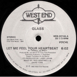 Glass - Let Me Feel Your Heartbeat (Vocal Mix / Instrumental) Co Produced By Larry Levan