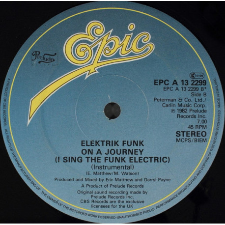 Elektrik Funk - On A Journey (I Sing The Funk Electric) Instrumental / Vocal Mix