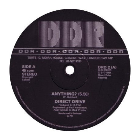 Direct Drive - Anything (Original Mix) / I Wont Be Back Tonight / Singapore Sling