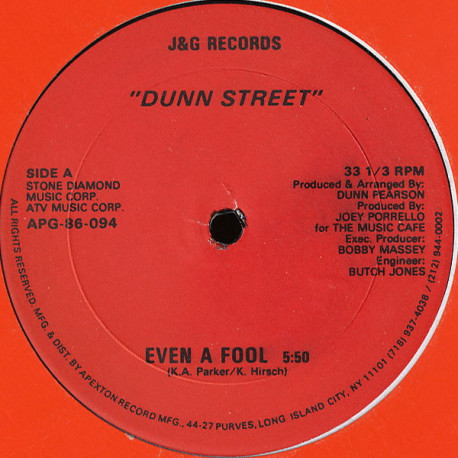 Dunn Street - Even A Fool (Extended / Edit / Instrumental) Still In Shrink Wrap