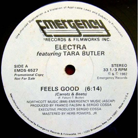 Electra - Feels Good (Carrots & Beets) 2 Versions (Original Vinyl Promo)