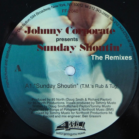 Johnny Corporate - Sunday shoutin (7 Mixes by Tommy Musto / 95 North / Osunlade / Choco mixes) 12" Vinyl Doublepack