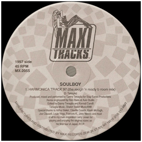 Soulboy - The Harmonica Track (Classic Mix / 97 Mix) / Love Or Lust (Bonus Track)  Danny Tenaglia Production