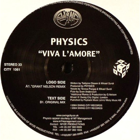 Physics - Viva L Amore (Grant Nelson Remix / Original Mix)