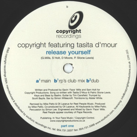Copyright Featuring Tasita DMour - Release Yourself (Main Mix / Dub / Reel People Club Mix)