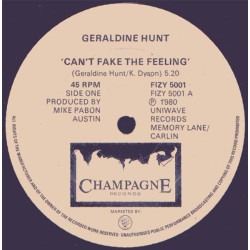 Geraldine Hunt - Cant Fake The Feeling (Long Version) / Look All Around