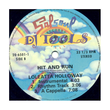 Loleatta Holloway - Hit And Run (Original Mix / Strings & Horns / Instrumental / Rhythm Track / Acappella / Background Vocals)