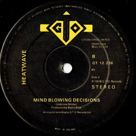Heatwave - Always And Forever / Mind Blowing Decisions