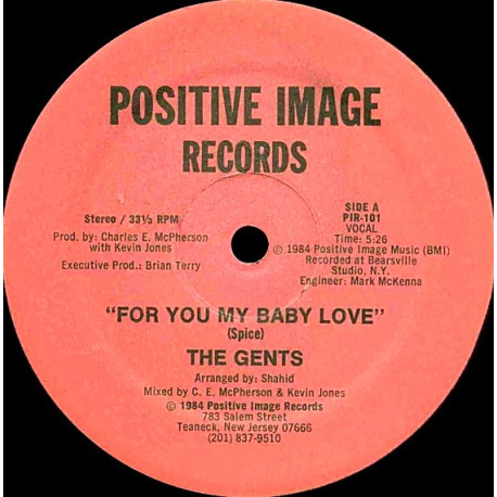 The Gents - For You My Baby Love (Vocal Mix / Instrumental) Still In Shrink Wrap