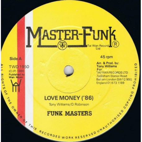 Funk Masters - Love Money 86 / Fort Knox