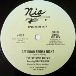 Fantastic Aleems Featuring Leroy Burgess - Get Down Friday Night (Extended Mix / M&M Special Remix) Still In Shrink Wrap