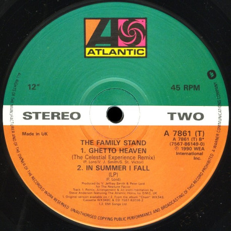 Family Stand - Ghetto Heaven (Celestial Experience Remix) / In Summer I Fall (Edit / LP Version) / Twisted