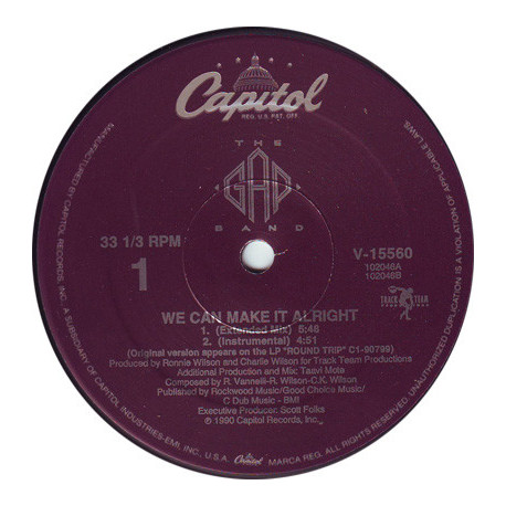 Gap Band - We Can Make It Alright (Extended Mix / Instrumental / Edit / Acappella / Dub)