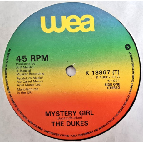 Dukes - Mystery Girl (Full Length Version) / My Simple Heart