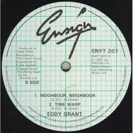 Eddy Grant - Time Warp (Long Version) / Cant Get Enough Of You / Neighbour Neighbour
